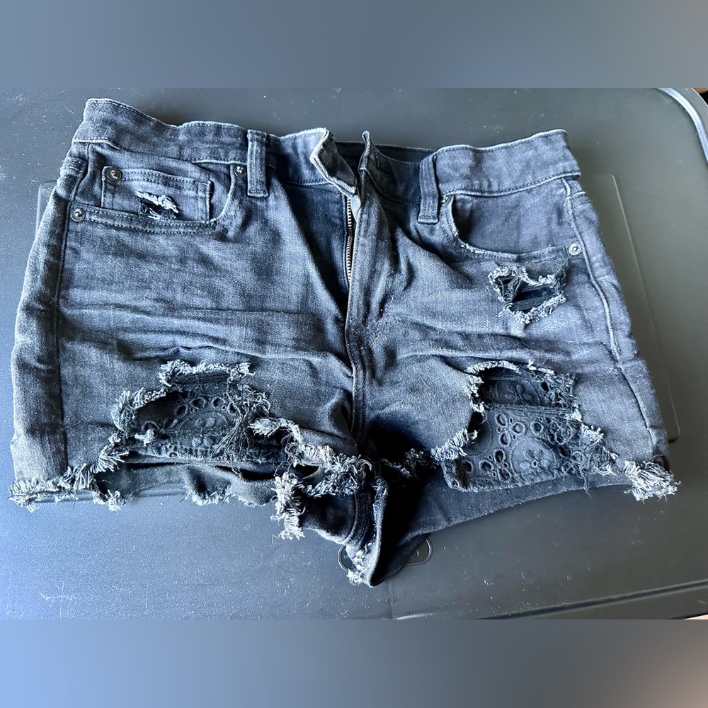 American eagle hi rise shortie shorts size 8